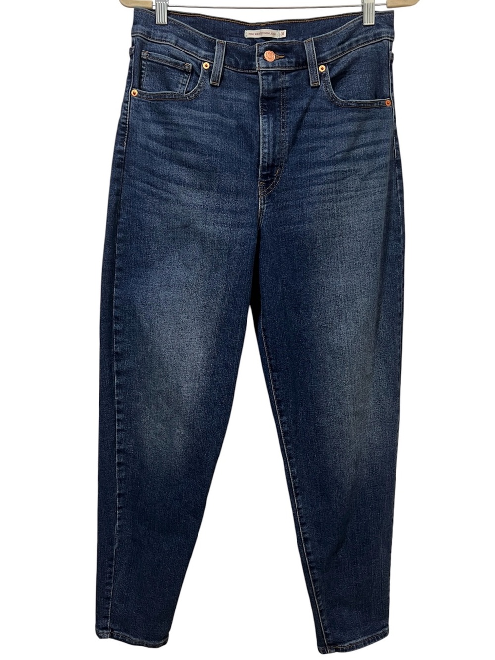 Levi’s High-Waisted Mom Jeans 31 Dark Medium Blue - Picture 2 of 8
